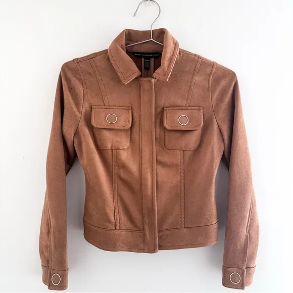 White House Black Market Faux Suede Jacket