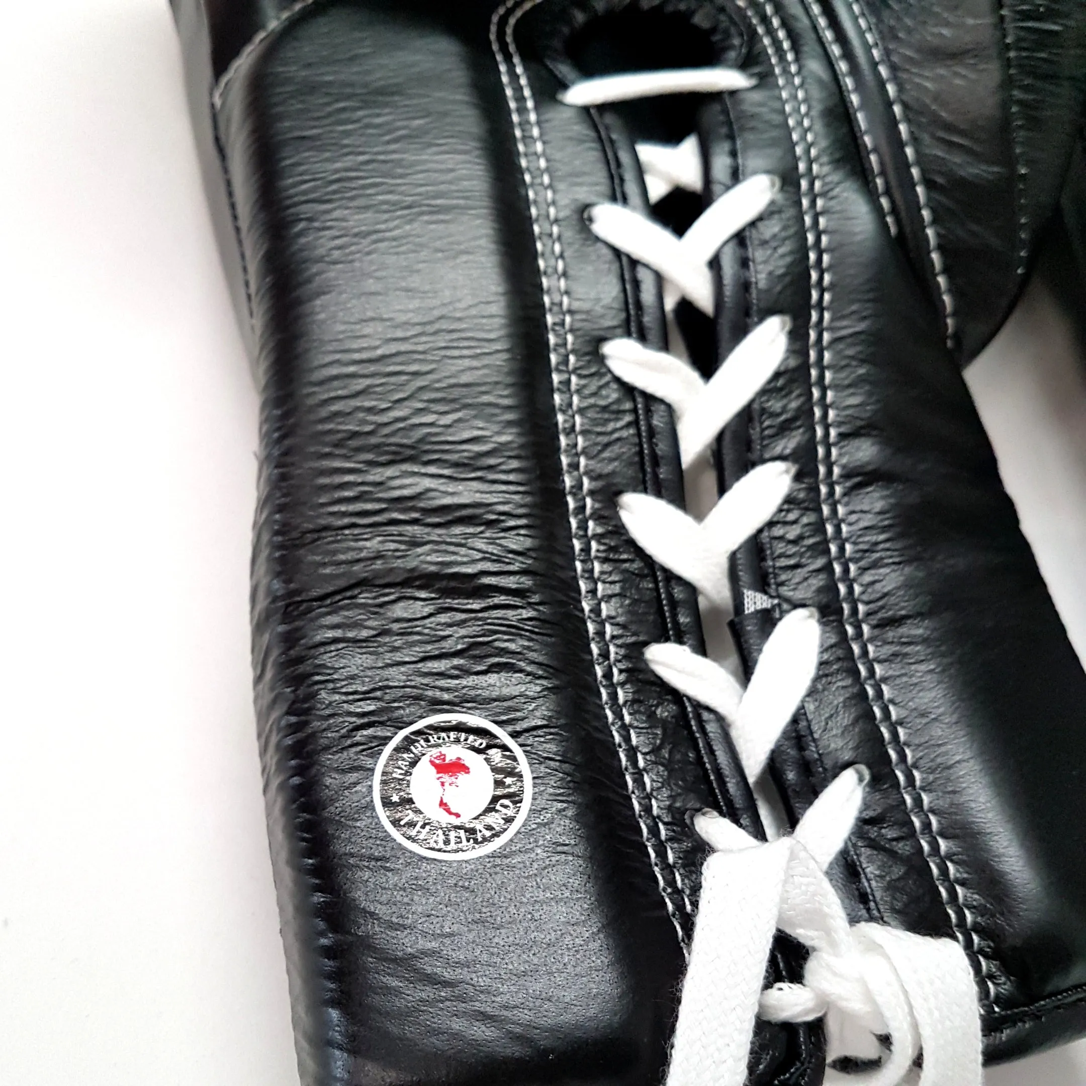 Windy Sport BGL Lace-Up Muay Thai Boxing Gloves Black