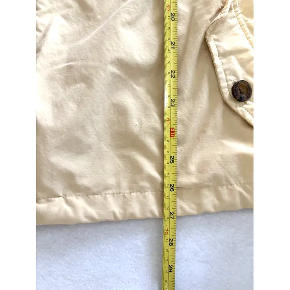 Woolrich Utility Vest Hooded Zip Up Beige Women's L Y2K Outdoor Cabincore