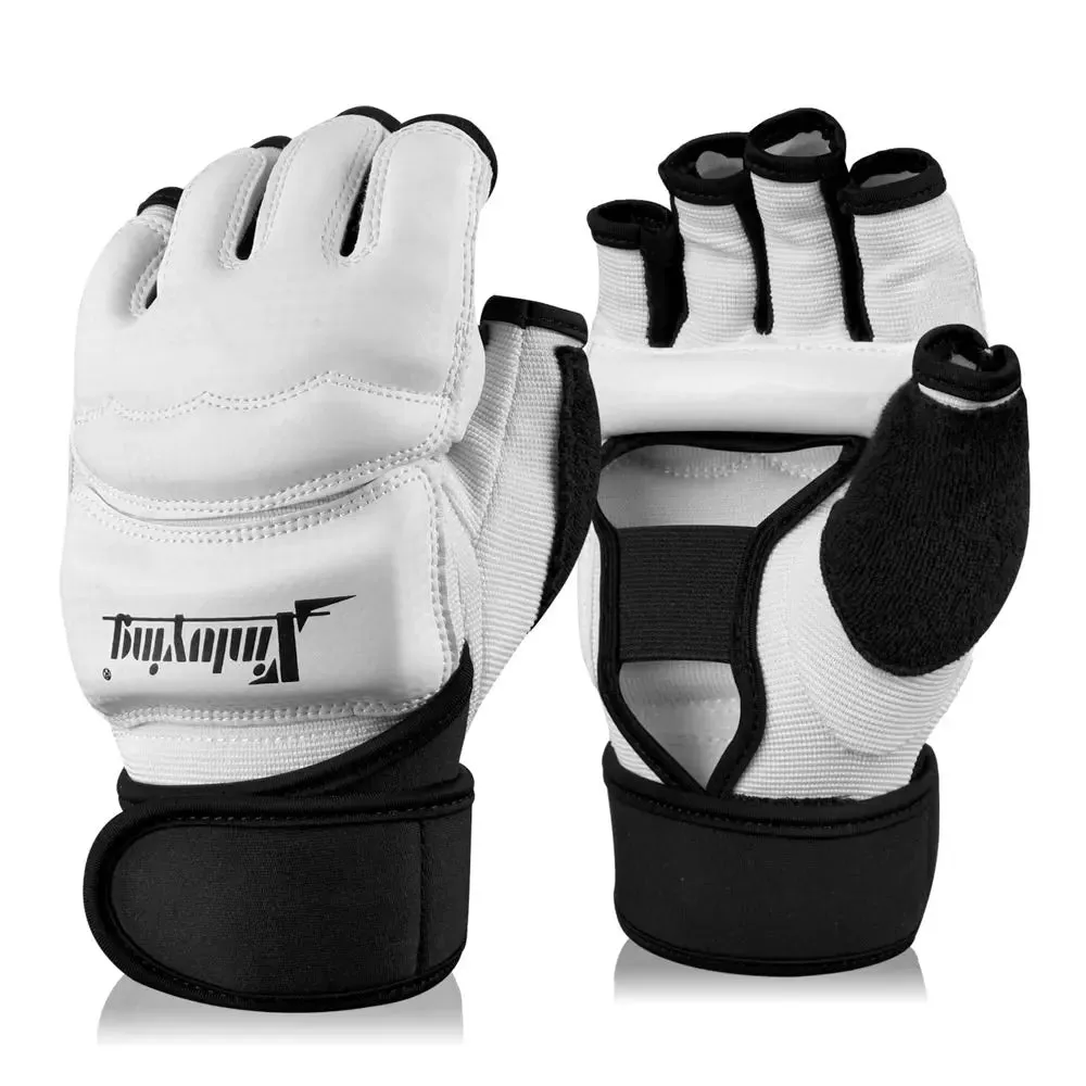 Xinluying PU Leather MMA Training Gloves - Multiple Sizes with Wrist Wraps