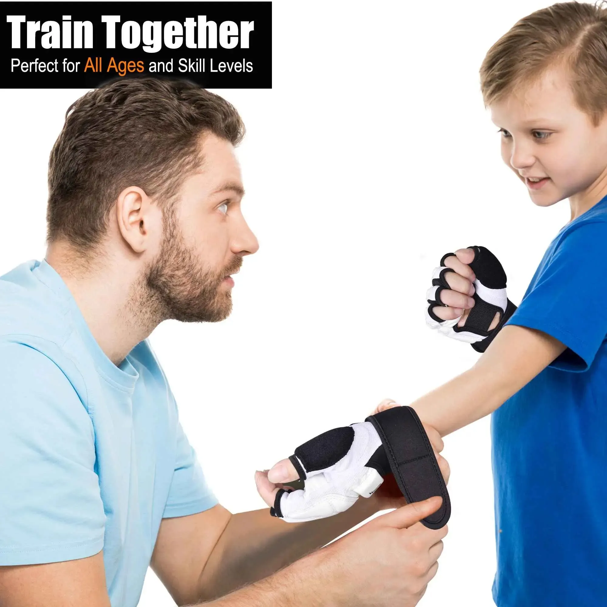 Xinluying PU Leather MMA Training Gloves - Multiple Sizes with Wrist Wraps